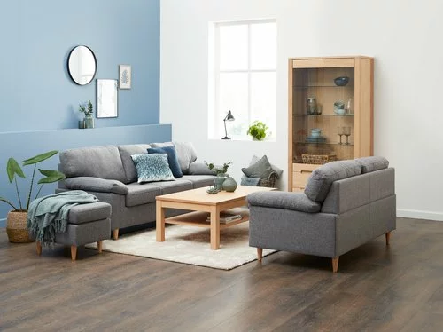 Soffgrupp GEDVED 3+2-sits Grått Tyg 4 Soffgrupp GEDVED 3+2-sits Grått Tyg - Bild 2