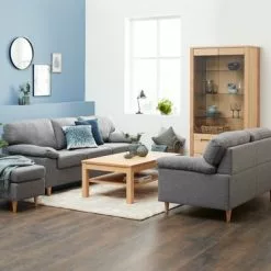 Soffa GEDVED 3-sits Grå -Sovrum Rea 100508