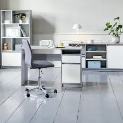 JYSK Internal Kontorsstol ABILDHOLT Mörkgrå/krom 28 JYSK Internal Kontorsstol ABILDHOLT Mörkgrå/krom -Sovrum Rea 100518 1