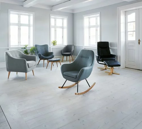 Fåtölj M/fotpall HUNDSLUND Svart 4 Fåtölj M/fotpall HUNDSLUND Svart - Bild 2