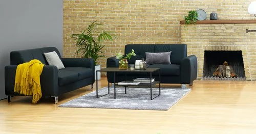 Soffgrupp DAMHALE 3+2-sits Svart 4 Soffgrupp DAMHALE 3+2-sits Svart - Bild 2