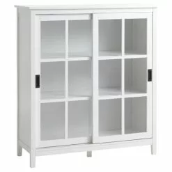 Vitrinskåp NORDBY 2 Dörrar Vit