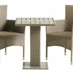 JUTLANDIA THY L60 Bord Natur + 2 AIDT Stol Natur -Sovrum Rea 107838