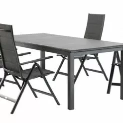 JUTLANDIA MOSS L214/315 Bord Grå + 4 MYSEN Stol Grå -Sovrum Rea 107890