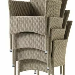 STRIB L150 Bord Natur + 4 AIDT Stol Natur -Sovrum Rea 108109 1