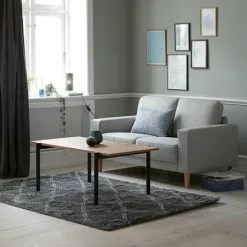 Soffa EGENSE 2-sits Ljusgrå -Sovrum Rea 110718