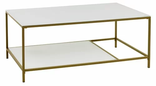 Soffbord PANDRUP 70x110 Vit/guld 3 Soffbord PANDRUP 70x110 Vit/guld