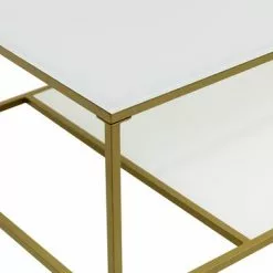 Soffbord PANDRUP 70x110 Vit/guld 18 Soffbord PANDRUP 70x110 Vit/guld -Sovrum Rea 113677