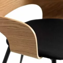 Royal Oak Matstol HVIDOVRE Ek/svart Tyg -Sovrum Rea 113860