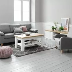 JYSK Internal TV-bänk MARKSKEL Vit/ek -Sovrum Rea 115038 2