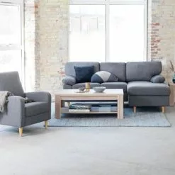 Fåtölj GEDVED Grå -Sovrum Rea 115041 1