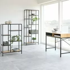 JYSK Internal Skrivbord TRAPPEDAL 48x95 Ek/svart 13 JYSK Internal Skrivbord TRAPPEDAL 48x95 Ek/svart -Sovrum Rea 115137