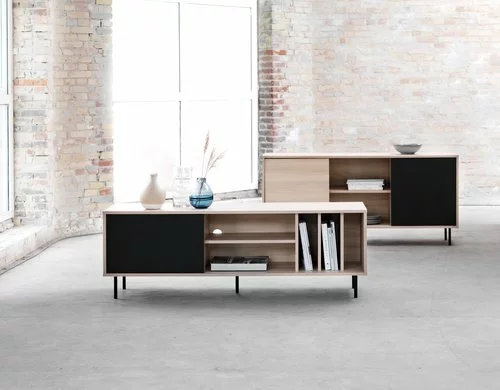 TV-bänk FARSUND Ek/svart 7 TV-bänk FARSUND Ek/svart - Bild 5