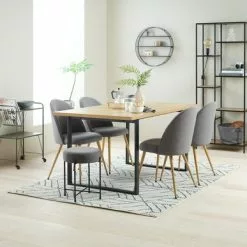 JYSK Internal Matbord AABENRAA 90x160 Ek/svart 8 JYSK Internal Matbord AABENRAA 90x160 Ek/svart -Sovrum Rea 115205