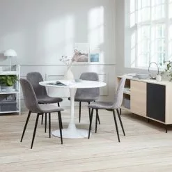 JYSK Internal Matbord RINGSTED Ø100 Vit -Sovrum Rea 115219