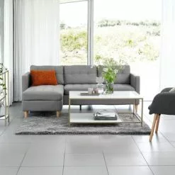 JYSK Internal Fåtölj UDSBJERG Grått Tyg/ek -Sovrum Rea 115230