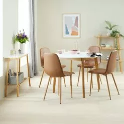 JYSK Internal Matstol JONSTRUP Konjak Konstläder/ekfärgad -Sovrum Rea 115266 1