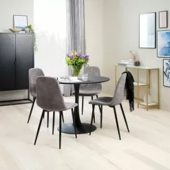 Avlastningsbord PANDRUP 30x110 Vit/guld -Sovrum Rea 115281