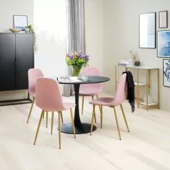 Avlastningsbord PANDRUP 30x110 Vit/guld -Sovrum Rea 115284