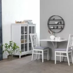 Vitrinskåp NORDBY 2 Dörrar Vit -Sovrum Rea 115379