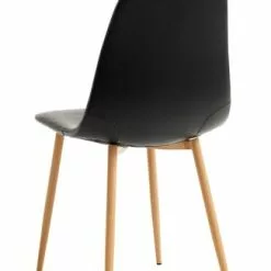 JYSK Internal Matstol JONSTRUP Svart Konstläder/ekfärgad -Sovrum Rea 115509