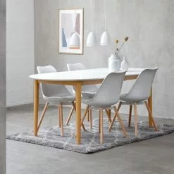 Matbord EGENS 90x190/270 Vit 14 Matbord EGENS 90x190/270 Vit -Sovrum Rea 115552