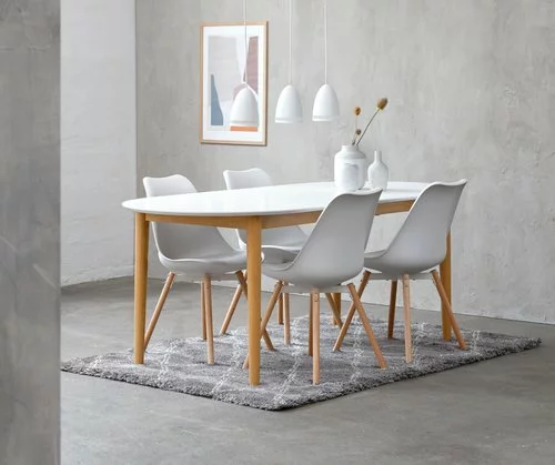 Matbord EGENS 90x190/270 Vit 4 Matbord EGENS 90x190/270 Vit - Bild 2