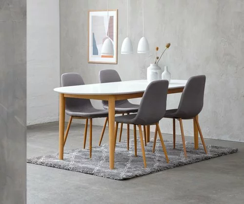 Matbord EGENS 90x190/270 Vit 5 Matbord EGENS 90x190/270 Vit - Bild 3