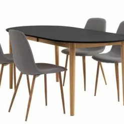 EGENS L190/270 Svart + 4 JONSTRUP Grå/ek