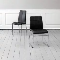 Matstol HAMMEL Svart/krom -Sovrum Rea 117742 1