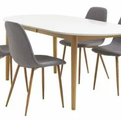 Matbord EGENS 90x190/270 Vit 17 Matbord EGENS 90x190/270 Vit -Sovrum Rea 118355 1