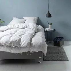 KRONBORG Påslakanset LINEA Linne 150x210 Ljusgrå -Sovrum Rea 119829