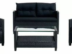Loungeset MORA 4-sits Svart 8 Loungeset MORA 4-sits Svart -Sovrum Rea 121466