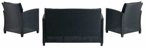 Loungeset MORA 4-sits Svart 6 Loungeset MORA 4-sits Svart - Bild 4