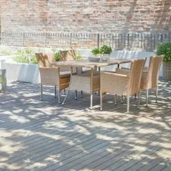 STRIB L150 Bord Natur + 4 AIDT Stol Natur -Sovrum Rea 121612