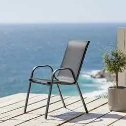 Stapelstol LEKNES Svart -Sovrum Rea 122310