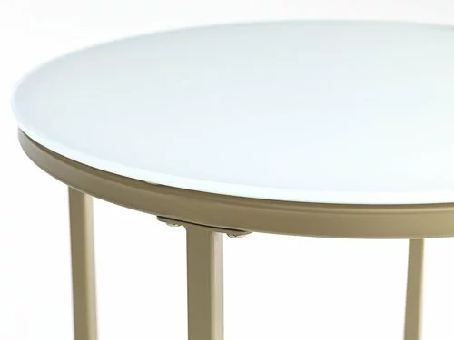 JYSK Internal Hörnbord GADEVANG Ø45 Vit/guld 4 JYSK Internal Hörnbord GADEVANG Ø45 Vit/guld - Bild 2