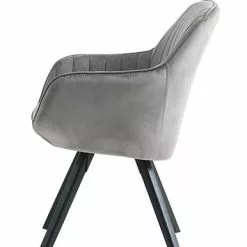 JYSK Internal Fåtölj ONSEVIG Sammet Grå/svart 19 JYSK Internal Fåtölj ONSEVIG Sammet Grå/svart -Sovrum Rea 126595