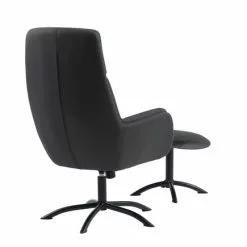 Fåtölj M/fotpall TANKEFULD Mörkgrå -Sovrum Rea 126619