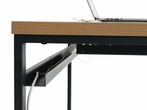 JYSK Internal Skrivbord AABENRAA 55x110 Ek/svart 4 JYSK Internal Skrivbord AABENRAA 55x110 Ek/svart - Bild 2