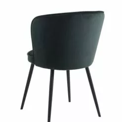 JYSK Internal Matstol RISSKOV Mörkgrön Sammet/svart -Sovrum Rea 126870