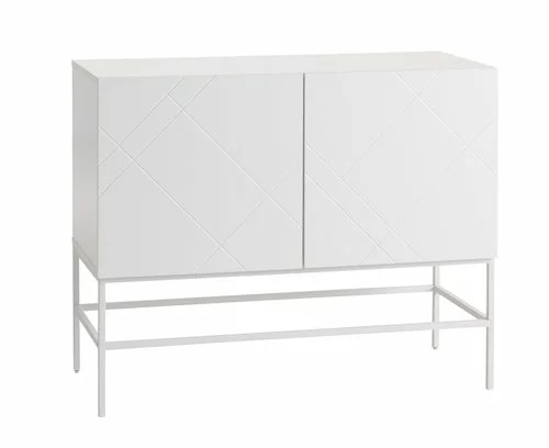 Skänk LADBY 2 Dörrar Mönster Vit 3 Skänk LADBY 2 Dörrar Mönster Vit