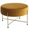 Puff PADBORG Ø62 Curryfärgad Sammet/guld