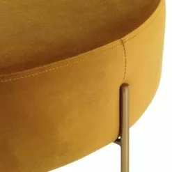 Puff PADBORG Ø62 Curryfärgad Sammet/guld 11 Puff PADBORG Ø62 Curryfärgad Sammet/guld -Sovrum Rea 128008