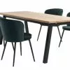 SKOVLUNDE L200 Bord Natur Ek + 4 RISSKOV Stol Mörkgrön
