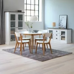 JEGIND Ø105 Vit + 4 JEGIND Natur -Sovrum Rea 128658