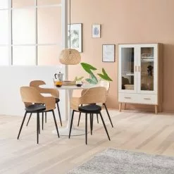 Royal Oak Matstol HVIDOVRE Ek/svart Tyg -Sovrum Rea 128680