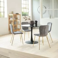 JYSK Internal Matbord RINGSTED Ø100 Svart Ask -Sovrum Rea 128690 1