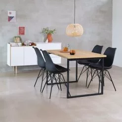 JYSK Internal Matbord AABENRAA 80x120 Ek/svart -Sovrum Rea 128699