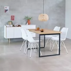 JYSK Internal Matbord AABENRAA 80x120 Ek/svart -Sovrum Rea 128700